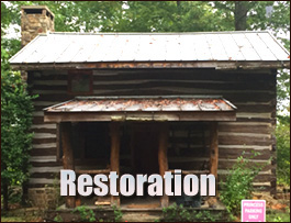 Historic Log Cabin Restoration  Troy, North Carolina